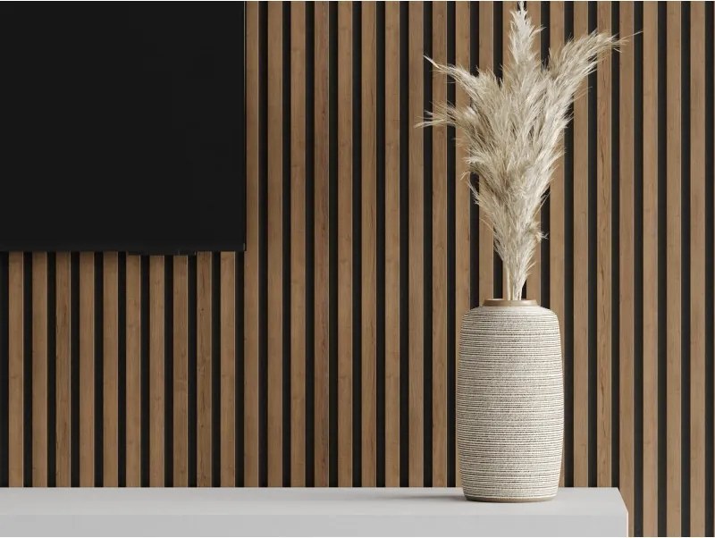 Mexen Lam-F lamele ścienne akustyczne 275 x 31,5 cm, filc 6 mm, Dąb Mocca - S105-275317-2812-074