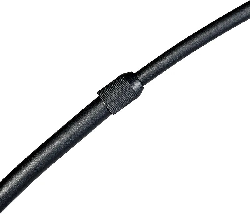 Nowoczesna lampa łukowa czarna z czarnym abażurem z tkaniny - Arc Basic