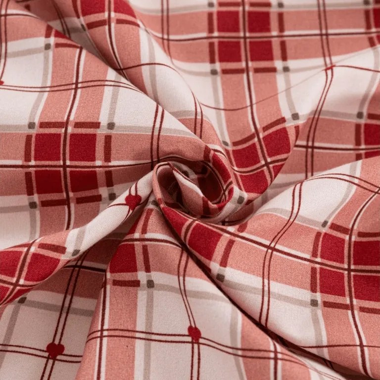 PrzytulneMieszkanie.pl Prześcieradło z mikrofibry TARTAN HEART kolorowe 180x200 cm