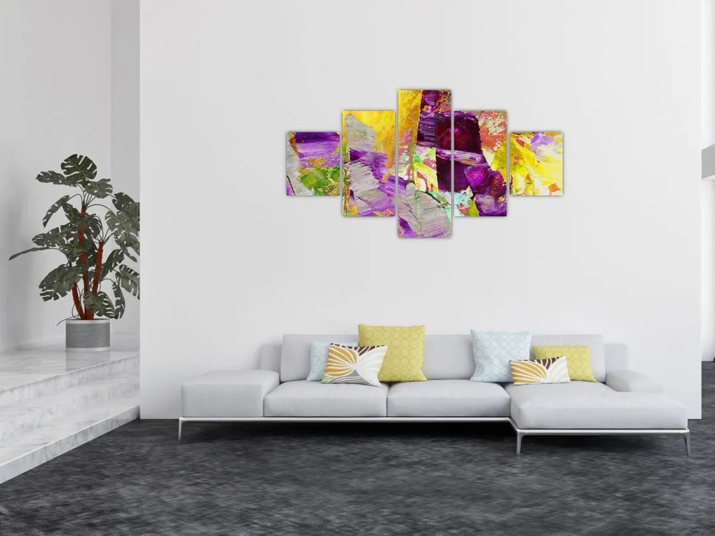 Obraz abstrakcji - malarstwo (125x70 cm)