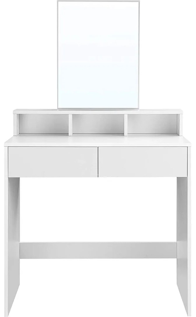 Toaletka z lustrem ANGLE 80x40cm, biała