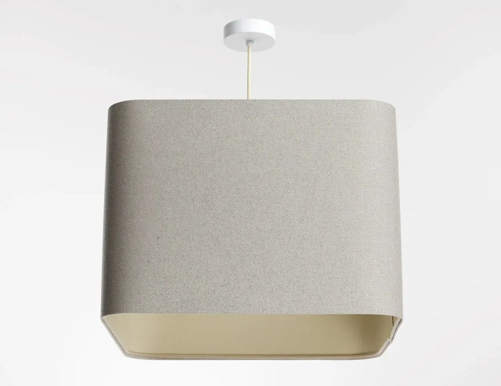 Lampa wisząca KWADRO LEN 007-40w25 jasnobeżowa BPS KONCEPT