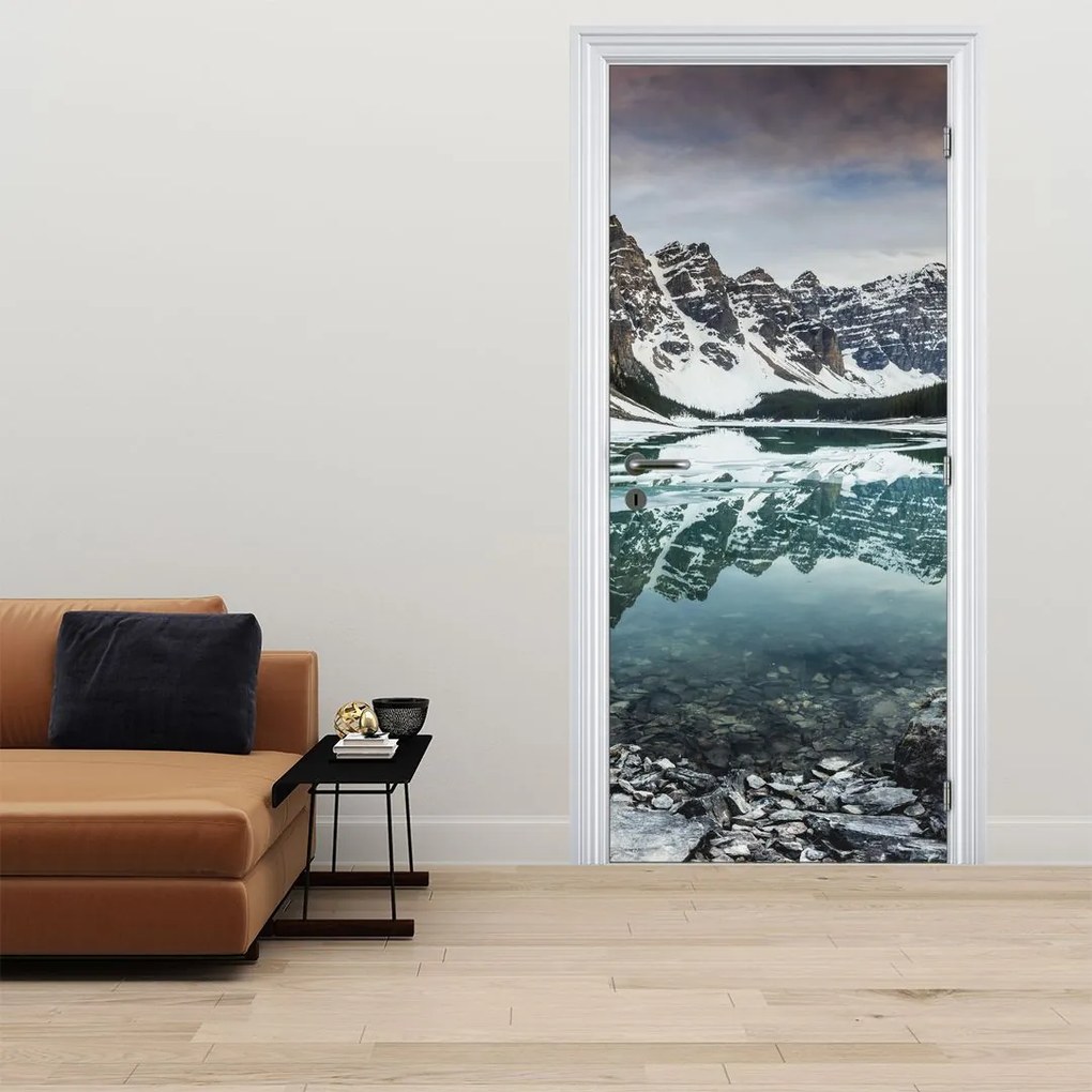 Fototapeta na drzwi - Jezioro zimą (95x205cm)