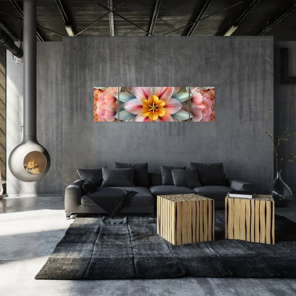 Obraz - Kwiat kalejdoskopowy (170x50 cm)