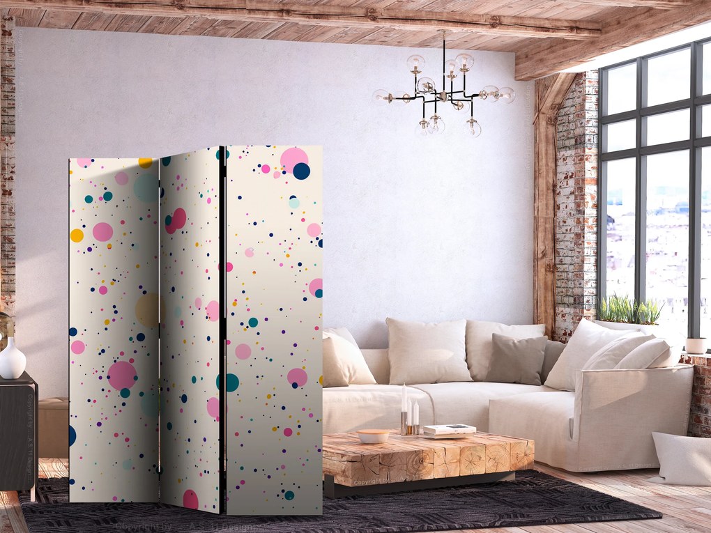 Parawan jednostronny Tła i desenie 135x172 cm 3-częściowy wielokolorowy ARTGEIST B
