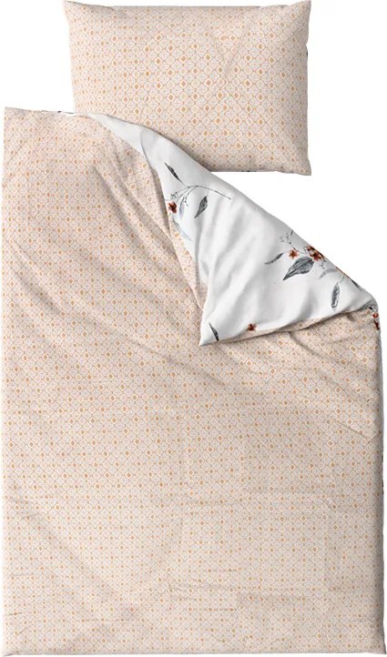 PrzytulneMieszkanie.pl PrzytulneMieszkanie.pl Dwustronna pościel DUO SENSE SOFIRA kremowa + poszewka na poduszkę 40x50 cm GRATIS Rozmiar pościeli: 70 x 90 cm | 140 x 200 cm