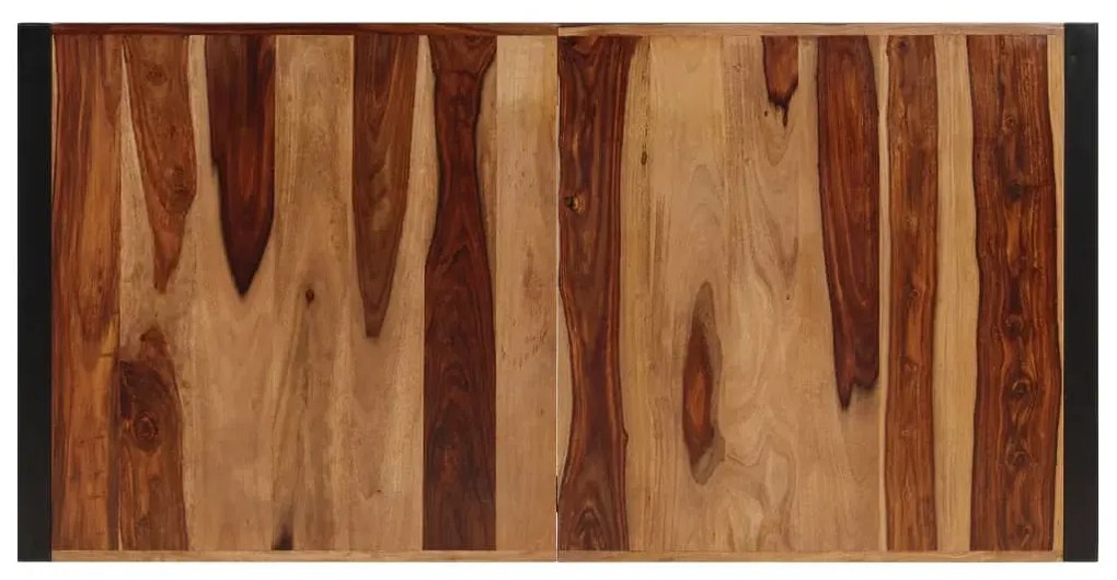 Brązowy stół z drewna sheesham 70x140 – Fulo 3X