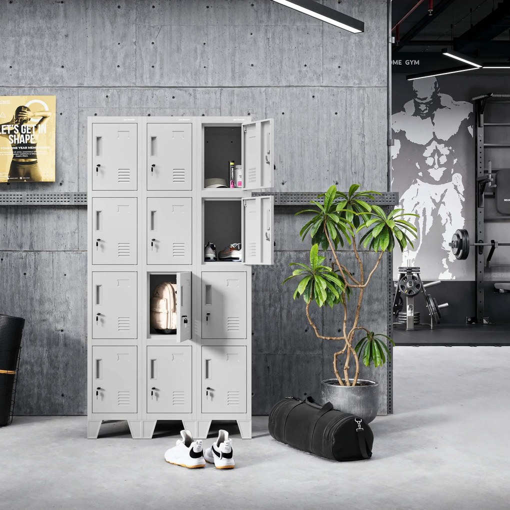 Szafa skrytkowa socjalna BHP szara: ROBERT 1 Plus