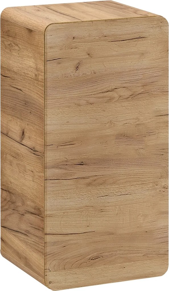 Niska szafka łazienkowa, wisząca Aruba 810 FSC, dąb craft złoty