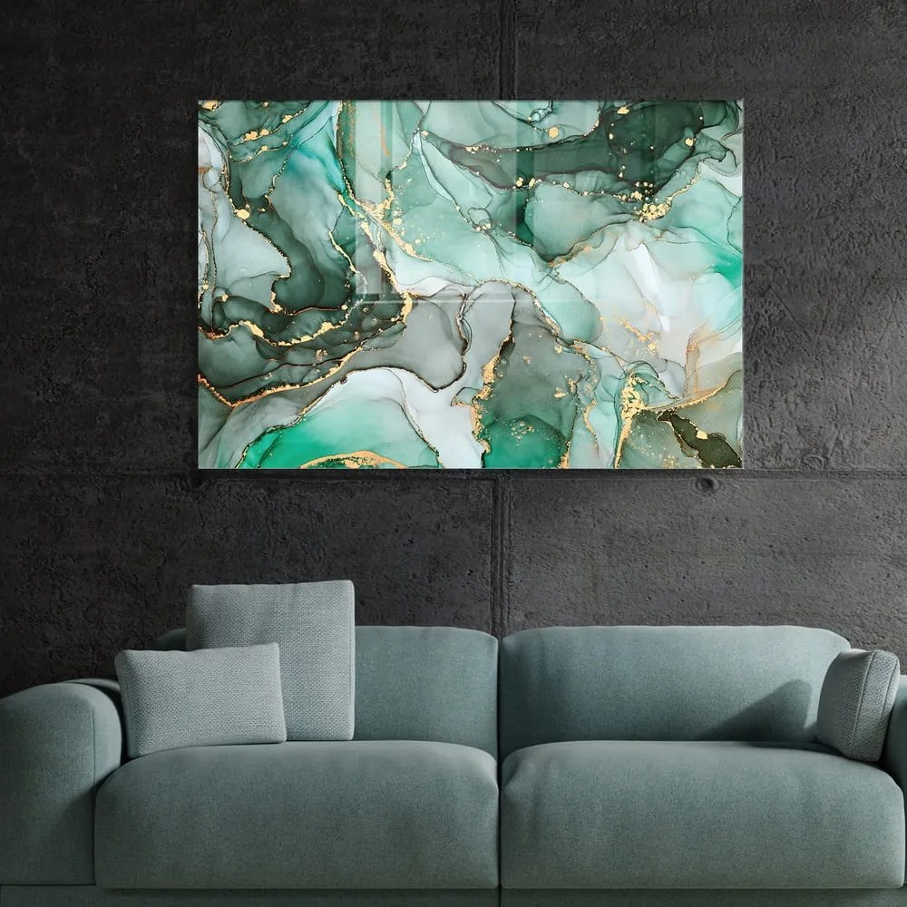 Szklany obraz 100x70 cm Turquoise – Wallity