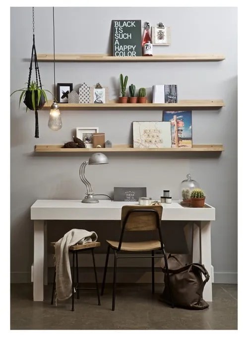 Półka na zdjęcia z litego drewna dębowego 170 cm Photoframe – vtwonen