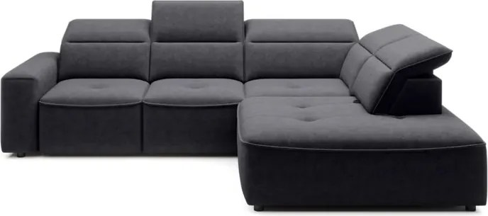 Narożnik COLOMBO L Prawostronny z elektryczną funkcją spania pojemnikiem ELEMENT 01 Grafitowy WERSAL