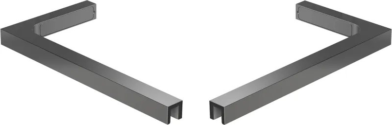 Mexen zestaw wsporników kątowych L do drzwi i ścianek prysznicowych 6-8 mm, gun metal - 830-12-95