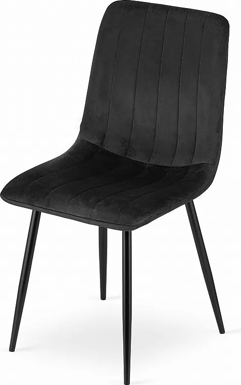 Krzesło Valora JEWA Czarny Aksamit Ergonomiczny do Salonu