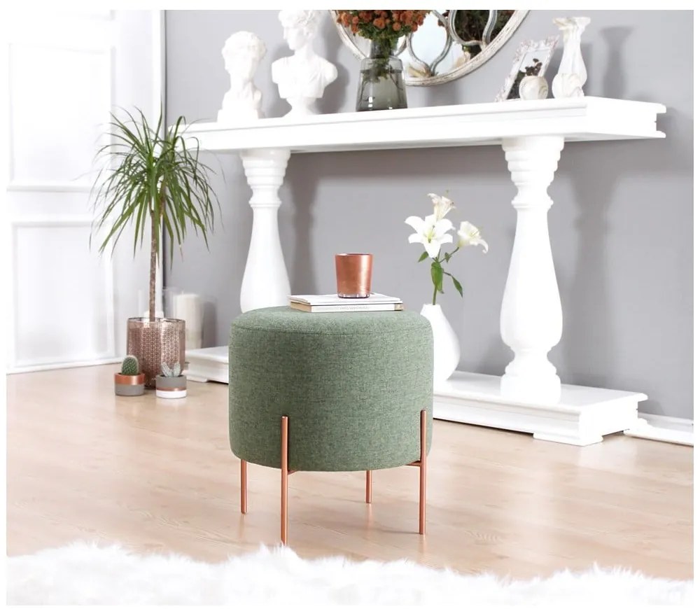 Jasnozielony puf Copper – Artie