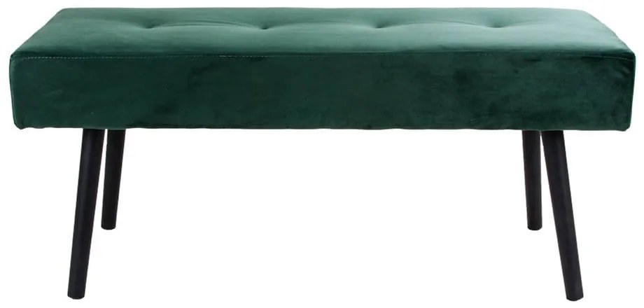 Ciemnozielona aksamitna ławka Bonami Essentials Skiby