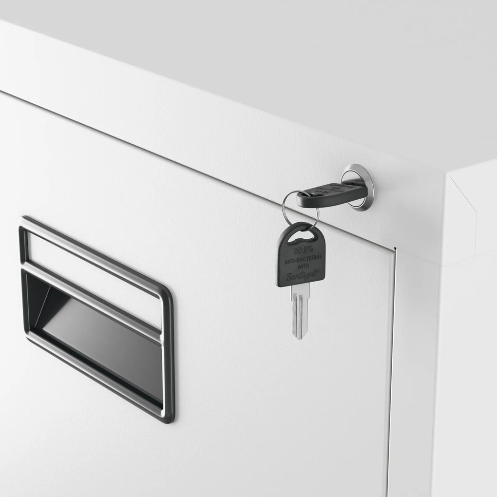 Metalowa szafka kartotekowa 46x62x102 cm Sara V3 biała