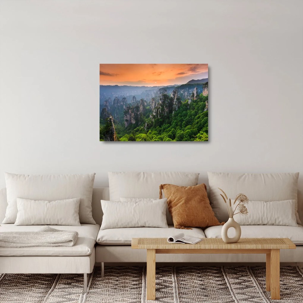 Obraz na szkle - Narodowy Park Leśny Zhangjiajie (70x50 cm)