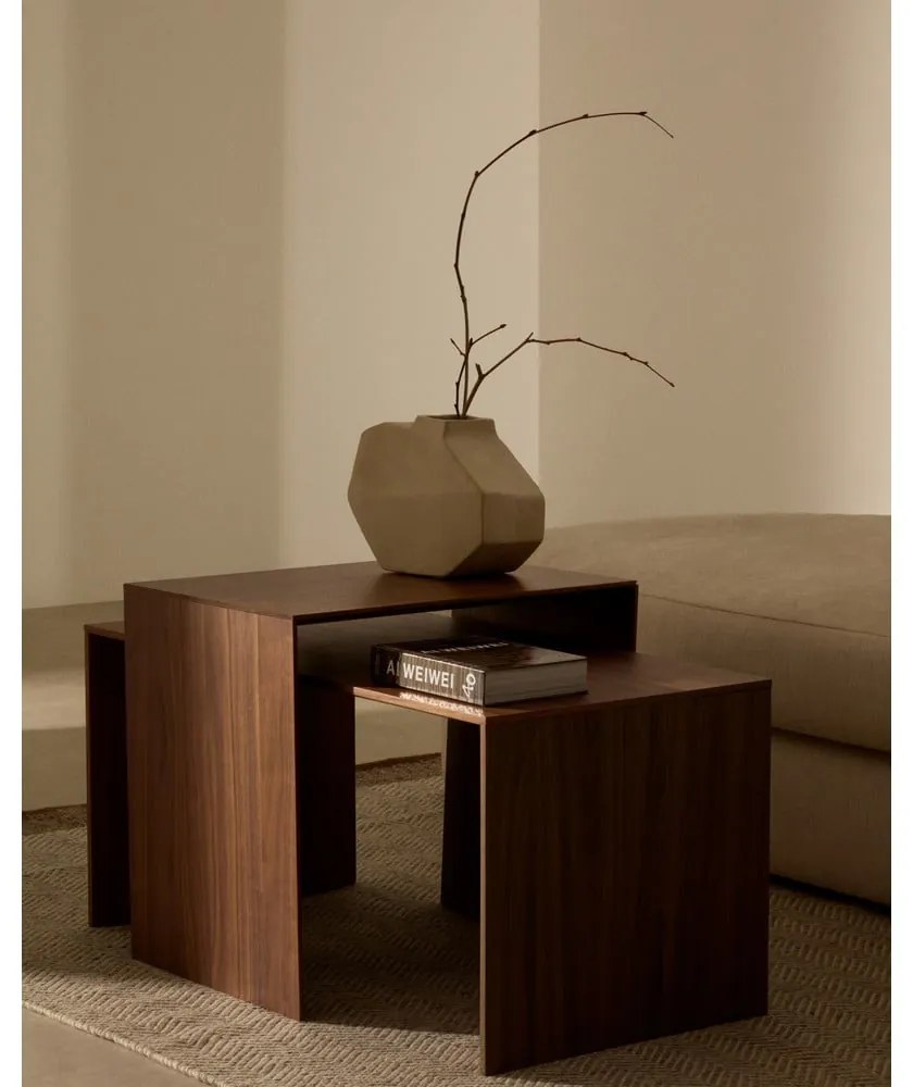 Stolik w dekorze orzecha 40x55 cm Litto – Kave Home