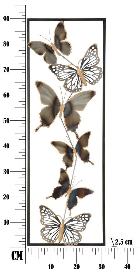 Metalowa dekoracja ścienna Mauro Ferretti Butterflies