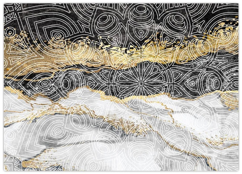 Obraz - Mandala w marmurze (70x50 cm)