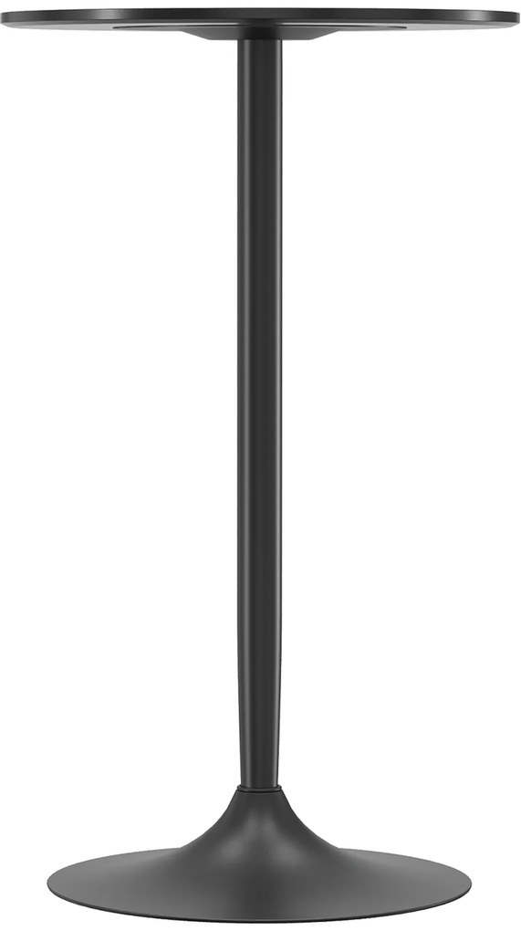 HOMCOM Okrągły stół barowy stalowy czarny nowoczesny stolik jadalny do salonu praktyczny | Aosom PL