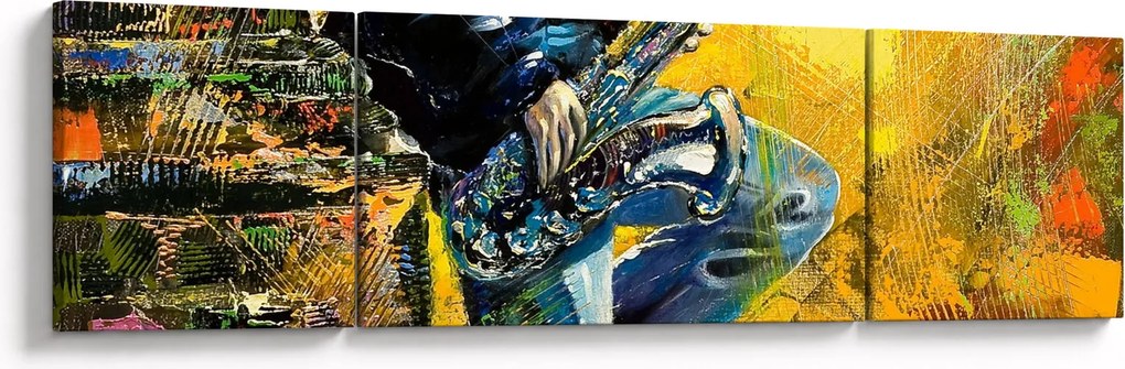 Obraz saksofonisty (170x50 cm)