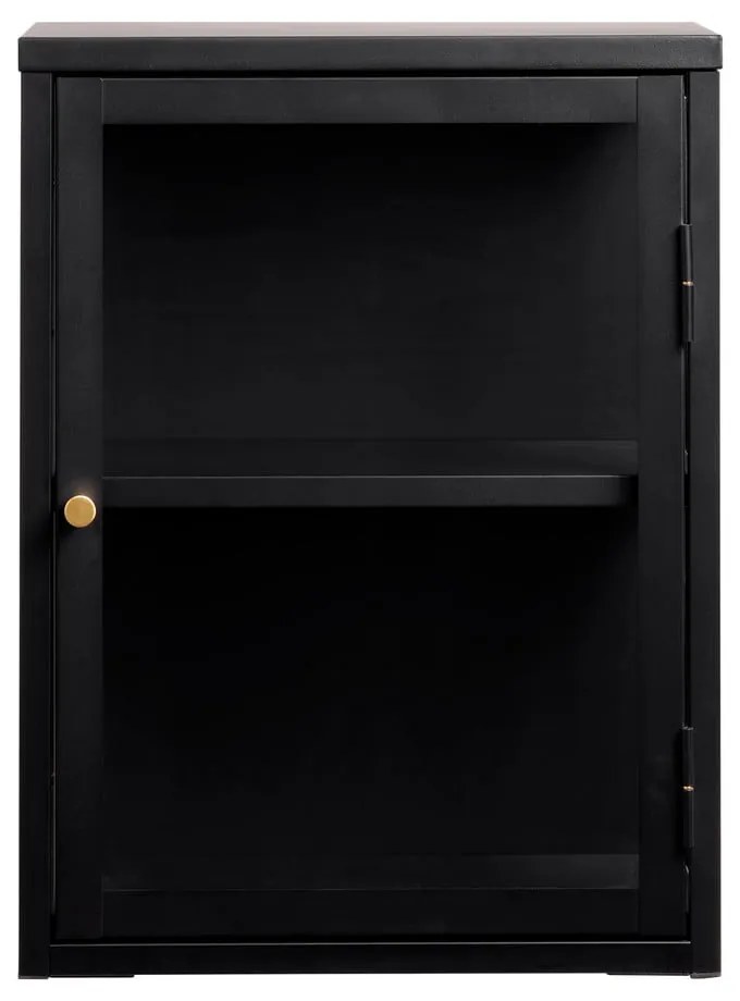 Czarna metalowa witryna wisząca 45x60 cm Carmel – Unique Furniture