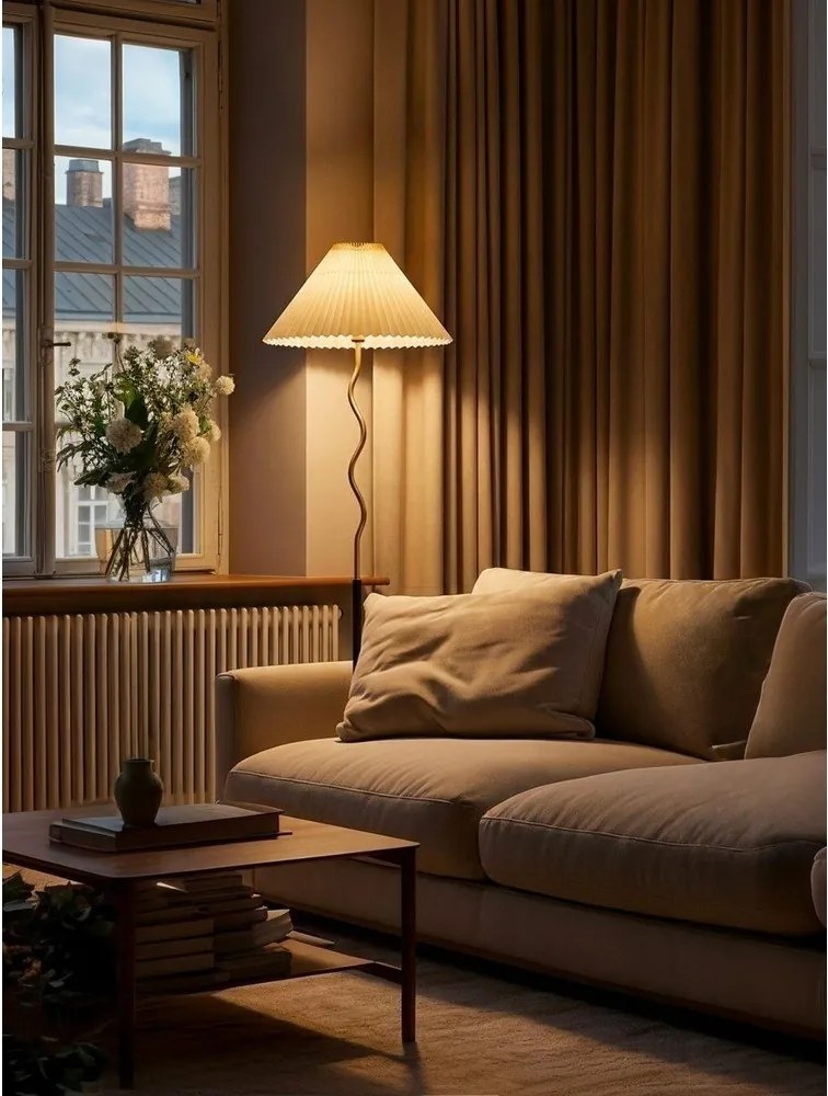 Lampa stojąca w czarno-złotym kolorze (wysokość 172 cm) Closy – Mauro Ferretti