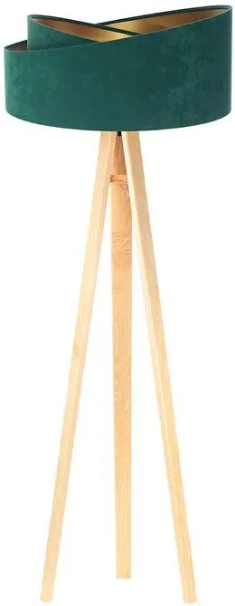 Zielono-sosnowa asymetryczna lampa podłogowa H5-L51