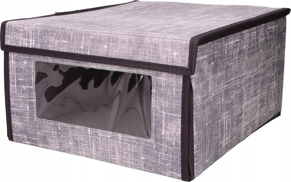 Organizer tekstylny Granatowy 34x29x19 cm okno pudełko do szafy domu biura