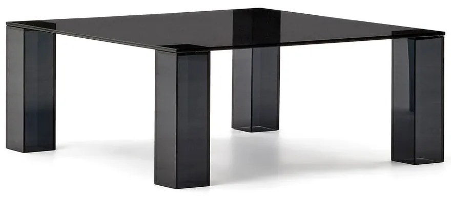 Ciemnoszary szklany stolik 85x85 cm Adularia – Kave Home