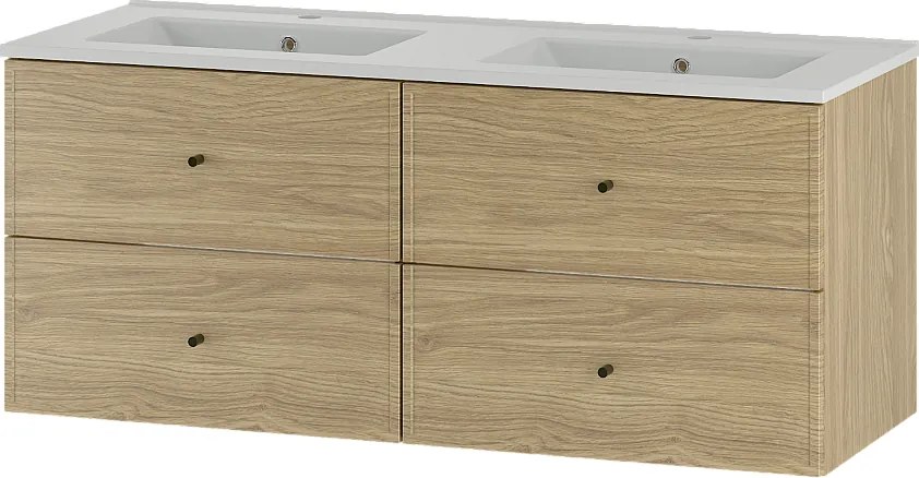 Zestaw do Łazienki 120cm Szafka z Umywalką Dąb Olejowany Marco