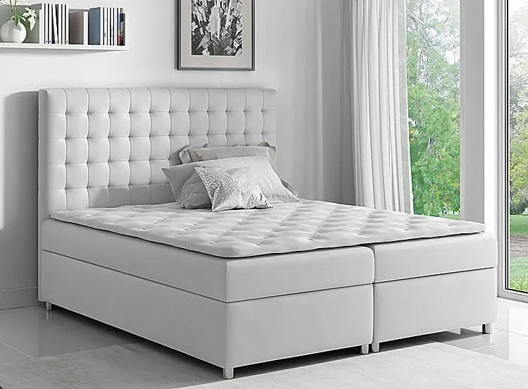 Kontynentalne łóżko do sypialni Husa 200x200 - 44 kolory