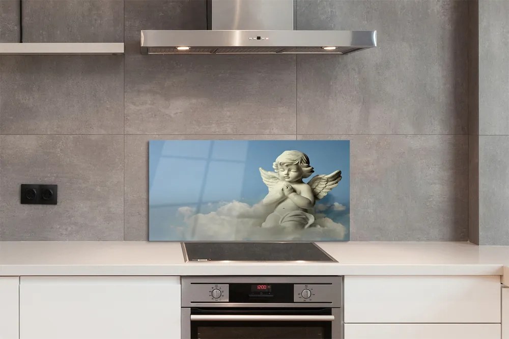 Szklany Panel Niebiański Anioł wśród Chmur