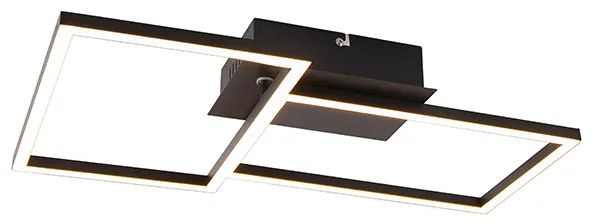 Plafon / Lampy sufitowe kwadratowy czarny 3-stopniowy ściemniacz - Plazas Novo Nowoczesny Oswietlenie wewnetrzne