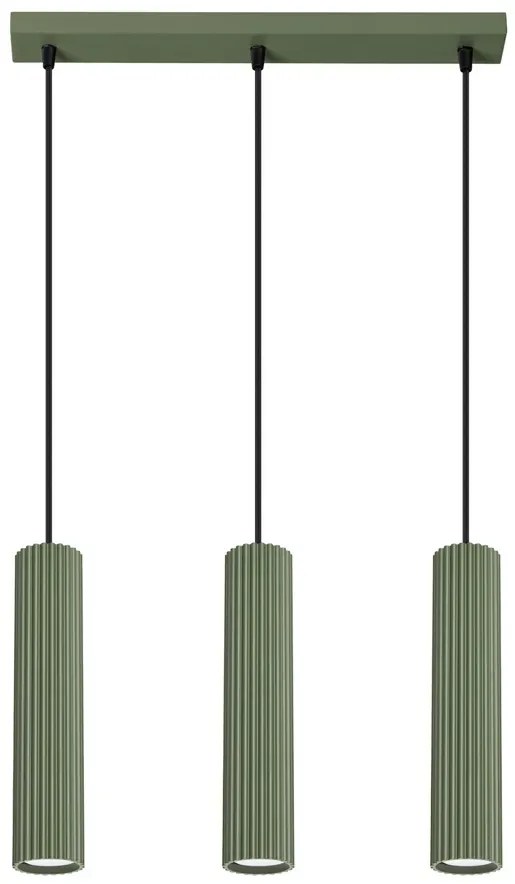 Oliwkowa lampa wisząca w loftowym stylu - D298-Avium