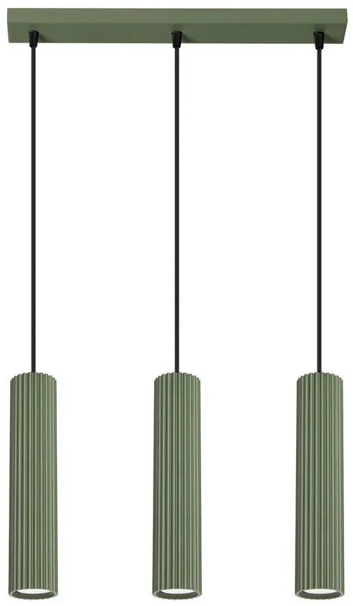Oliwkowa lampa wisząca w loftowym stylu - D298-Melson