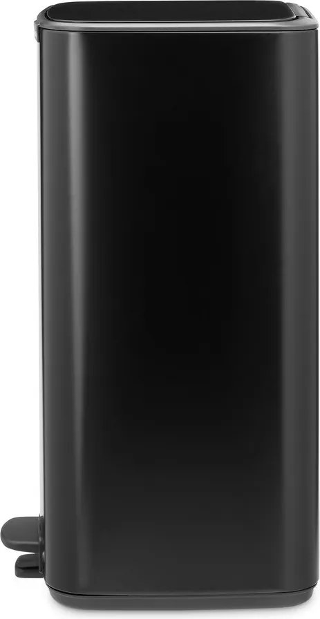 Stalowy kosz na śmieci z pedałem w kolorze matowej czerni 30 l Bo – Brabantia