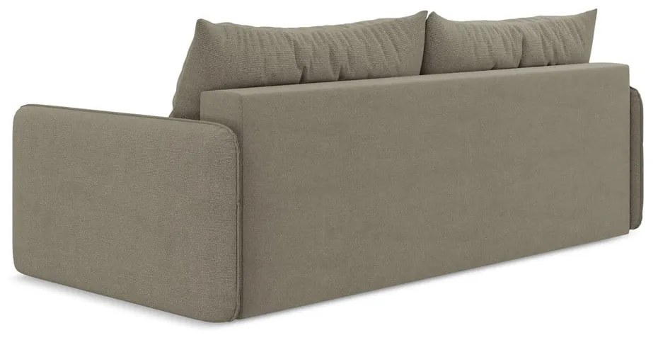 Beżowa rozkładana/ze schowkiem sofa 216 cm Nanea – Makamii