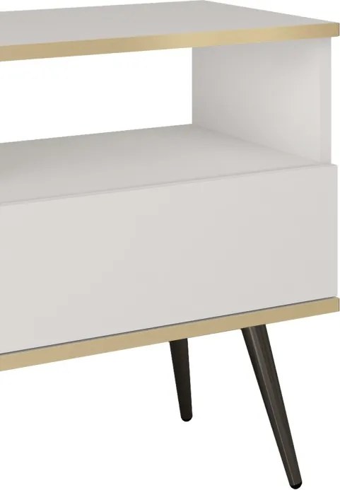 ORIANA Szafka nocna S 54 biała | nogi czarne