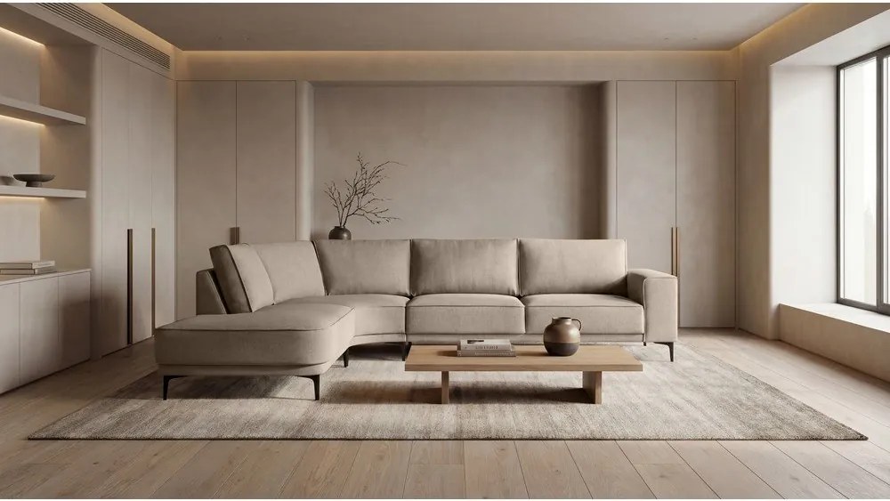 Jasnobrązowy narożnik (lewostronny) Copenhagen – Scandic