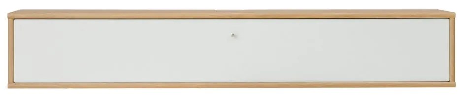 Biało-naturalna szafka pod TV w dekorze dębu 133x22 cm Mistral – Hammel Furniture