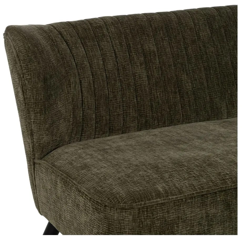 Zielona sofa z tkaniny szenilowej 134 cm Glam – Ixia