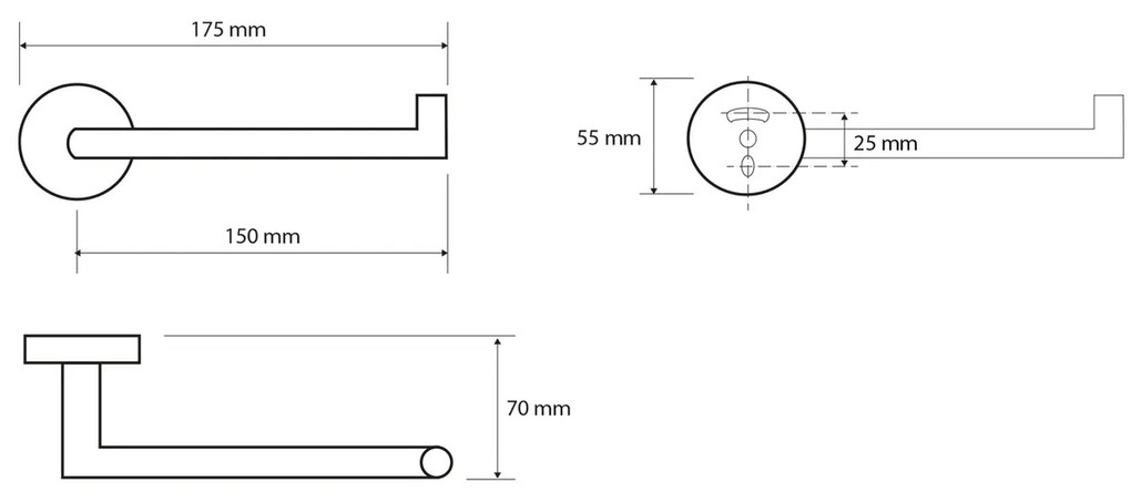 Sapho XR703W X-Round White uchwyt na papier toaletowy, biały