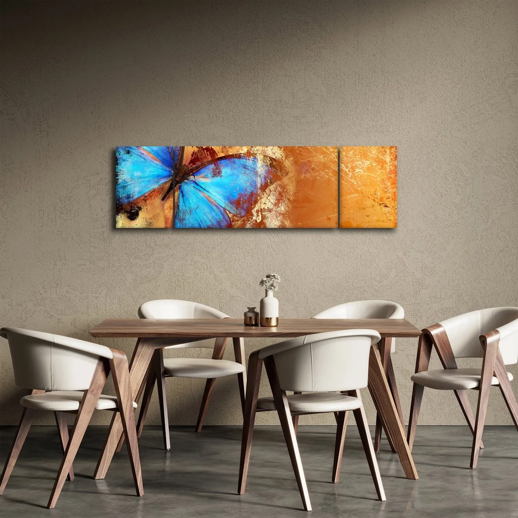 Obraz - Niebieski motyl (170x50 cm)