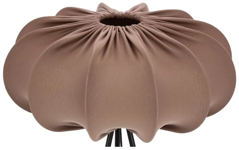 Brązowa lampa stojąca z tekstylnym kloszem (wysokość 147 cm) Cafee – Candellux Lighting