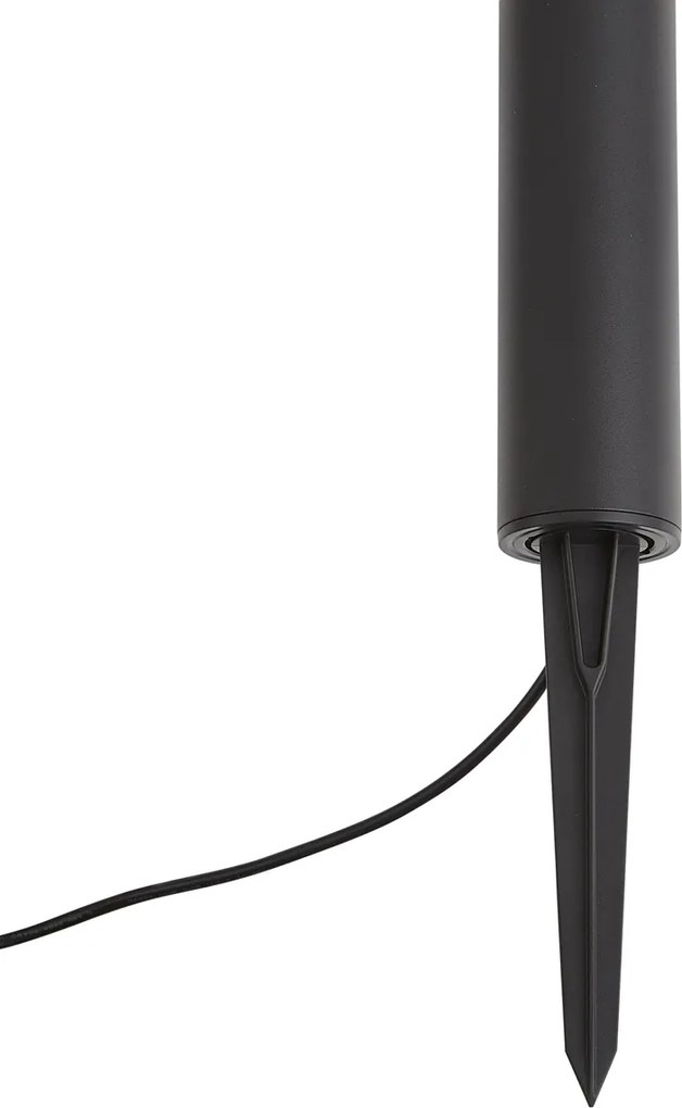 Nowoczesna zewnętrzna lampa pachołkowa 12V czarna z LED IP65 - Voltaire Palo
