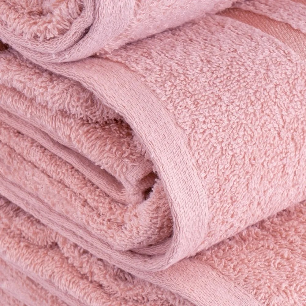 Różowy bawełniany ręcznik frotte 50x100 cm Simple – Casa Selección