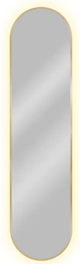 Złote nowoczesne lustro led 155x40 cm P8-F72